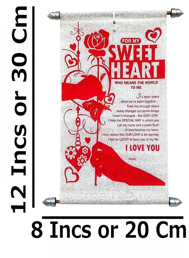 Saugat Traders Love Scroll Card for Lover Valentine Day Birthday Gift for Girlfriend - Boyfriend - Husband - Wife-Fiancee- Red-30 CM - Image 3